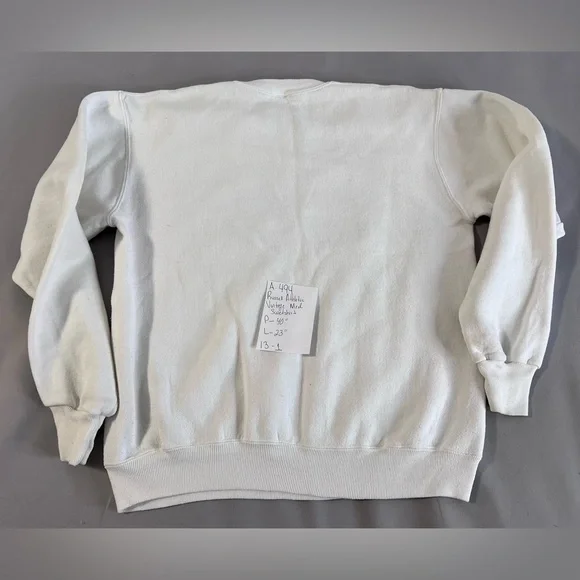 Vintage 80s Russell Athletic Delta Zeta White Sweatshirt Size Medium - Picture 10 of 10